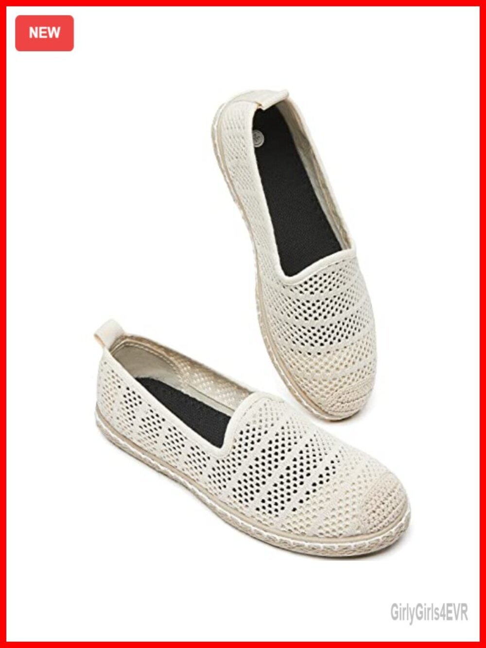 Women's Breathable Mesh Slip On Flats Loafers with Memory Foam Insole